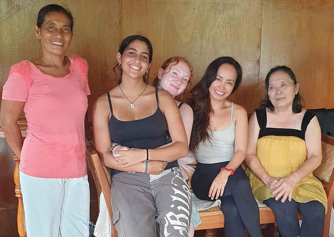 Grandmas with cooking class students Siquijor