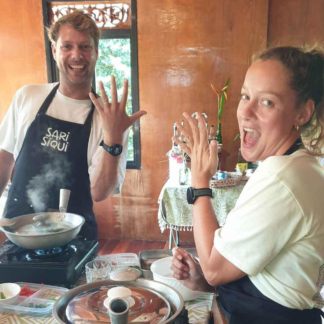 Grandmas with cooking class students Siquijor